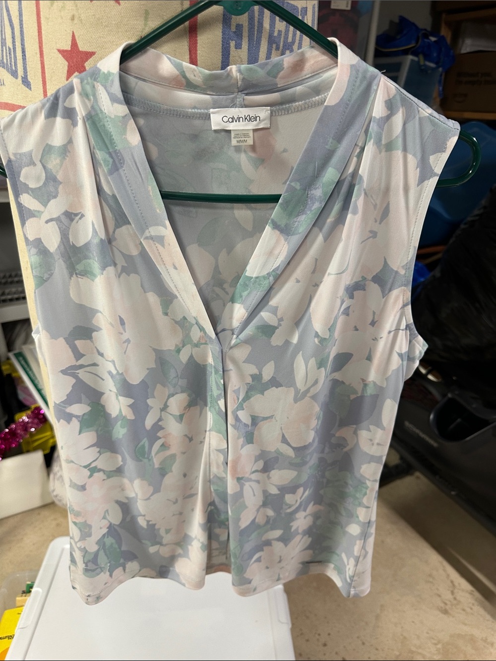 Calvin Klein Pastel Floral V-Neck Sleeveless Camisole